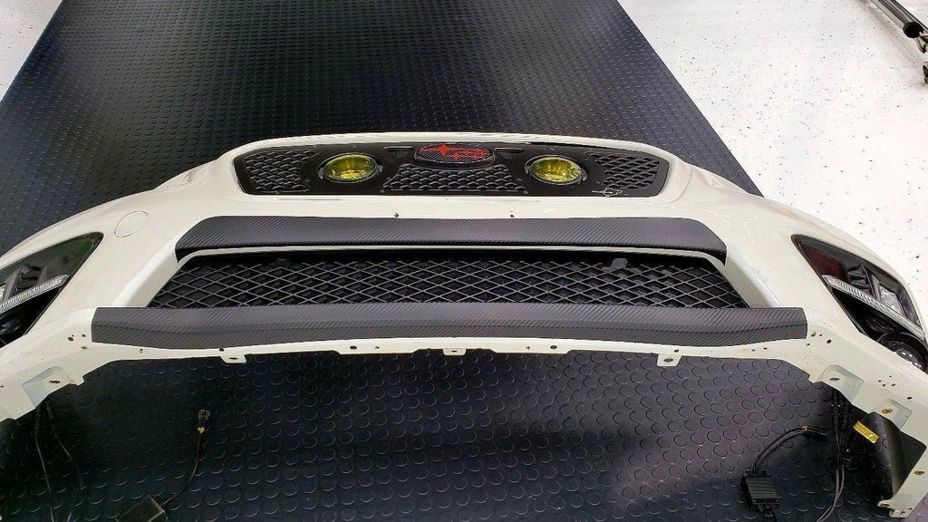 2018 Style Bumper Overlay Upper AND Lower (Carbon Vinyl, Gloss Black, or Matte Black) - 2015-2017 WRX / STI StickerFab