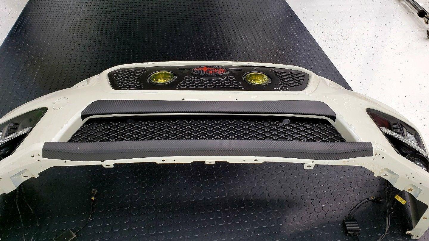 2018 Style Bumper Overlay Upper AND Lower (Carbon Vinyl, Gloss Black, or Matte Black) - 2015-2017 WRX / STI StickerFab