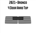 American Flag Rear Window Overlays - 2021+ Bronco 4 Door StickerFab