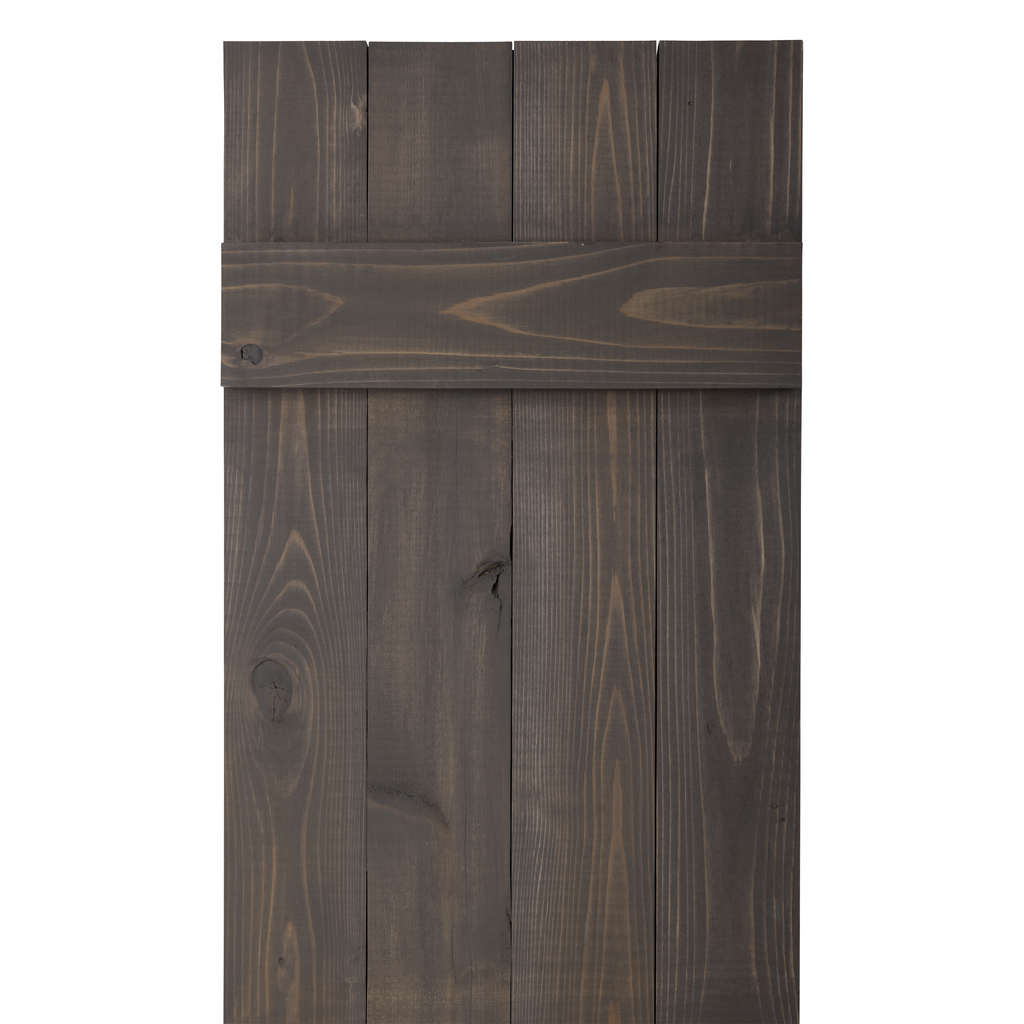 Traditional Board & Batten Exterior Wood Shutters - Cedar - Set of 2 Dogberrycollections