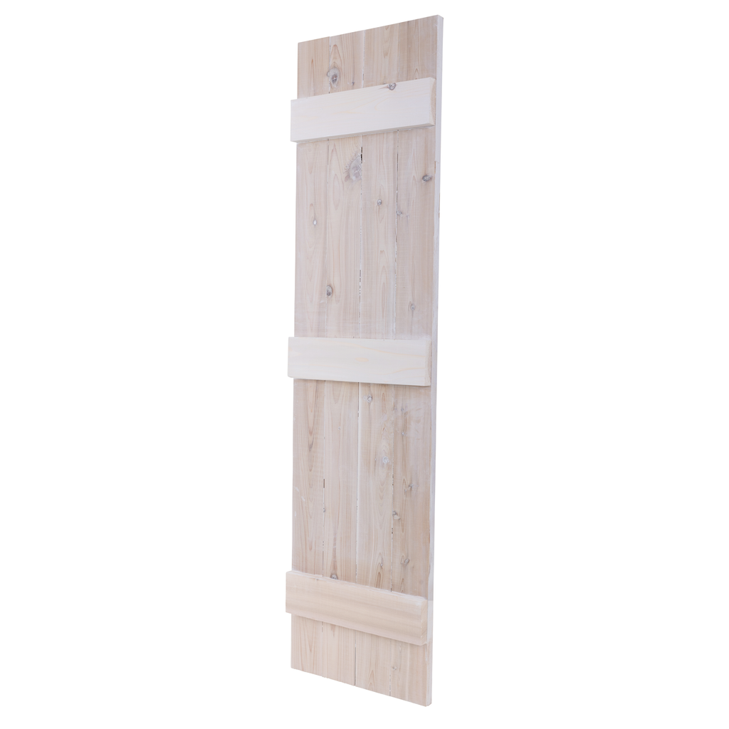 Traditional Board & Batten Exterior Wood Shutters - Cedar - Set of 2 Dogberrycollections