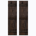 Traditional Board & Batten Exterior Wood Shutters - Cedar - Set of 2 Dogberrycollections