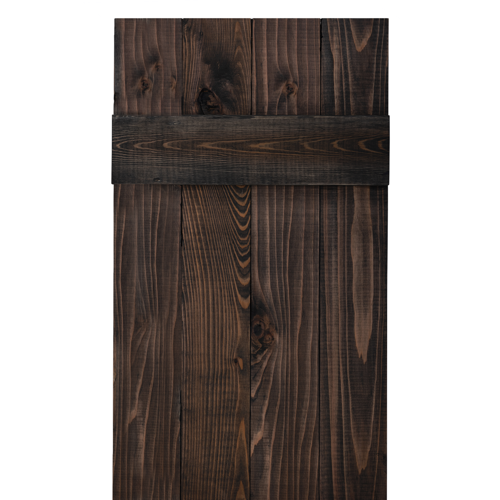 Traditional Board & Batten Exterior Wood Shutters - Cedar - Set of 2 Dogberrycollections