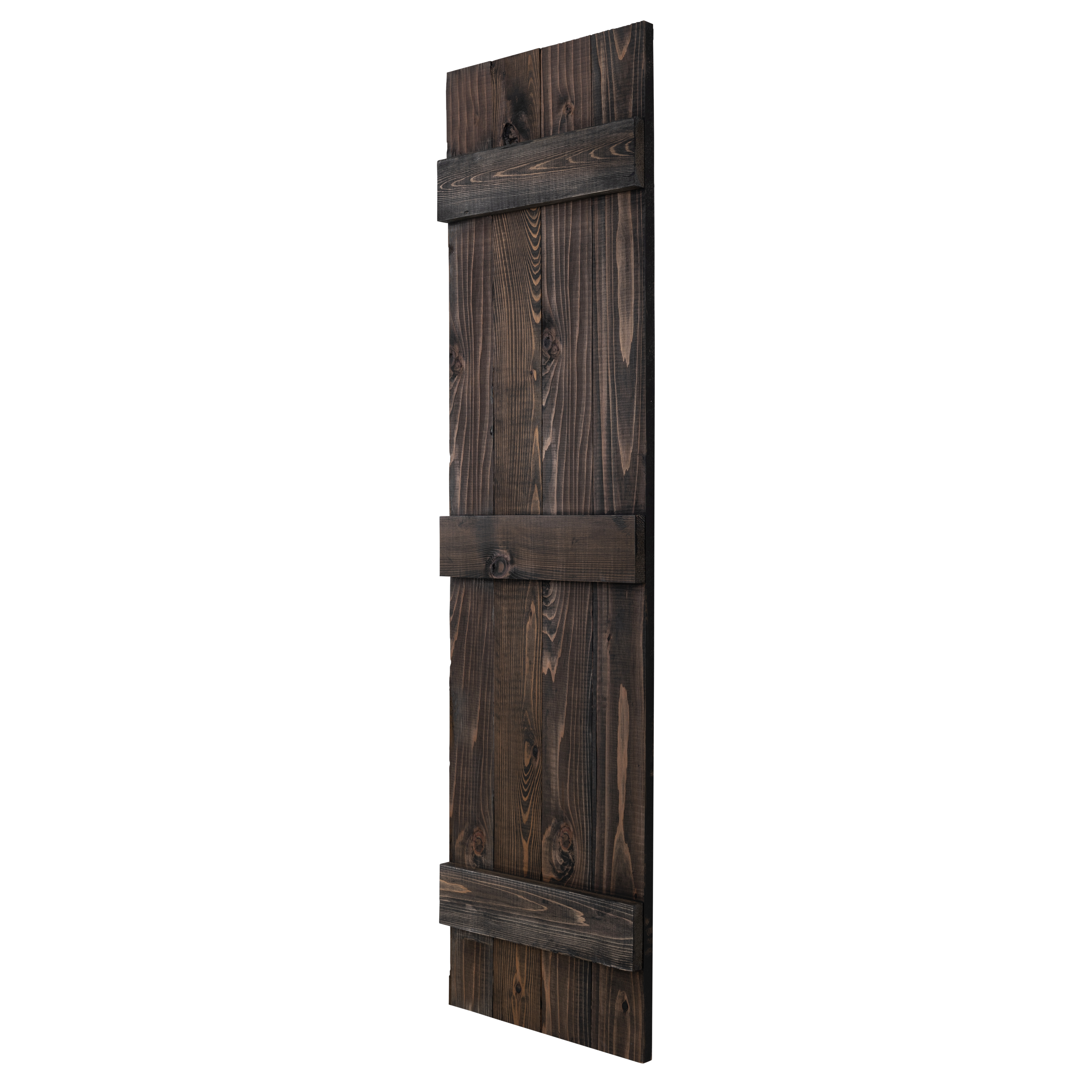 Traditional Board & Batten Exterior Wood Shutters - Cedar - Set of 2 Dogberrycollections