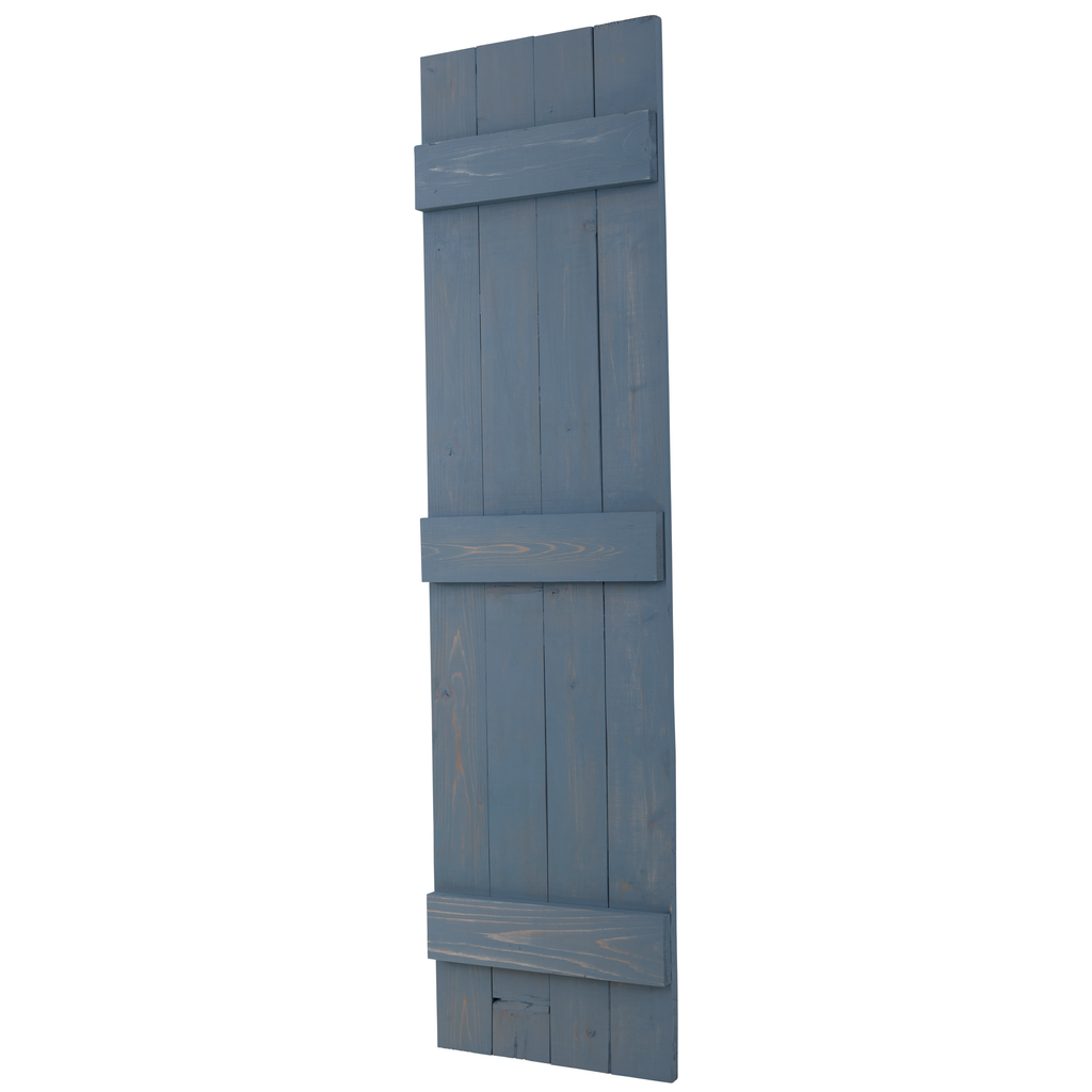 Traditional Board & Batten Exterior Wood Shutters - Cedar - Set of 2 Dogberrycollections