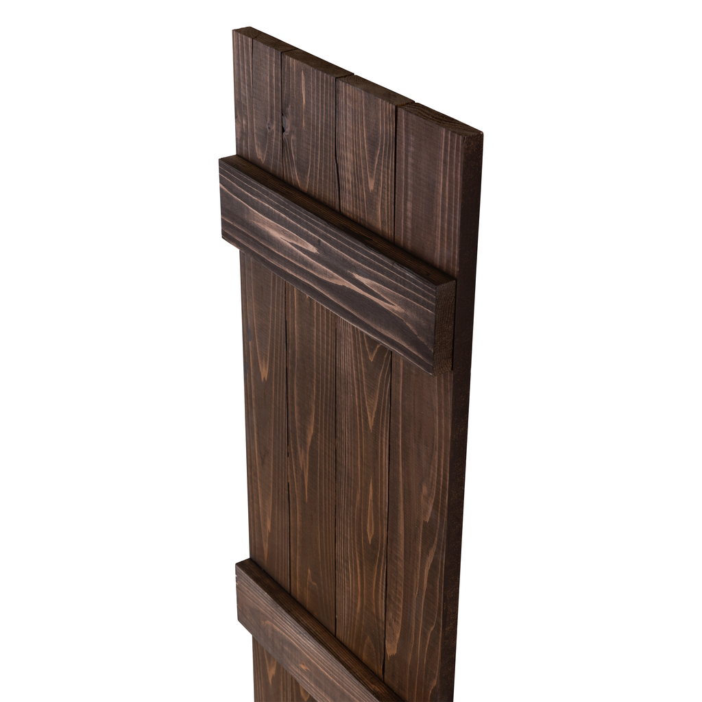 Traditional Board & Batten Exterior Wood Shutters - Cedar - Set of 2 Dogberrycollections