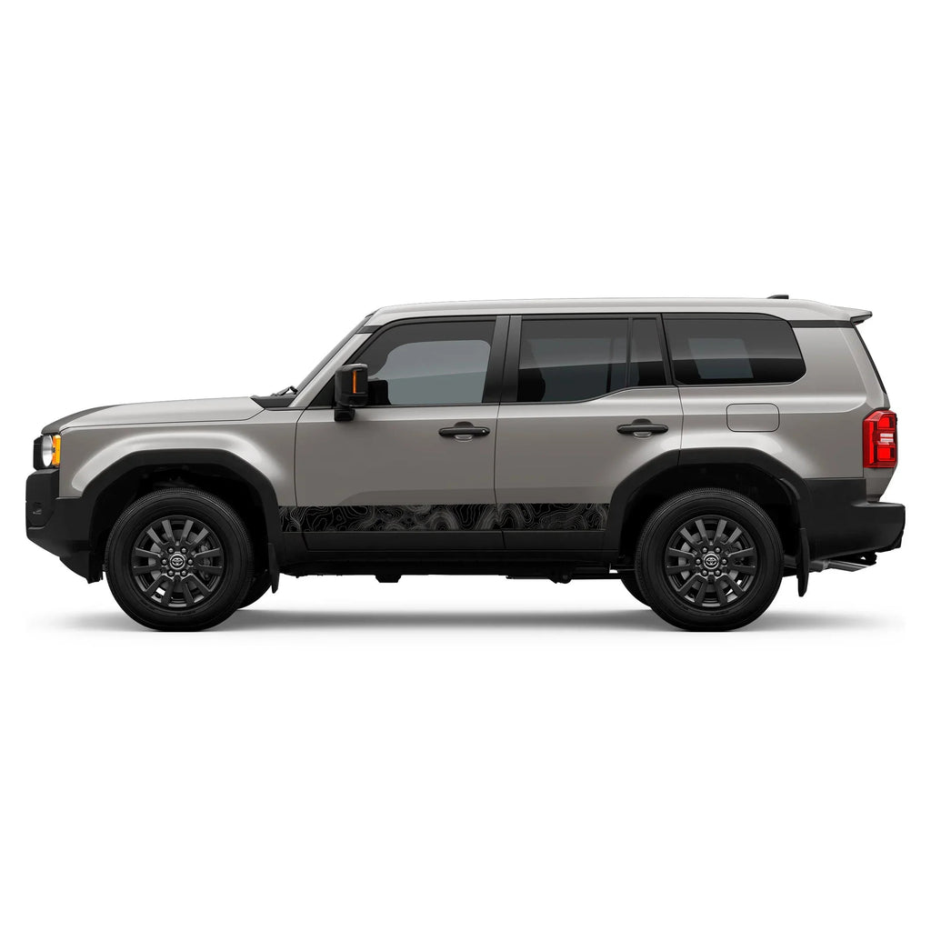 Topographic Map Lower Door Protector - 2024+ Land Cruiser StickerFab