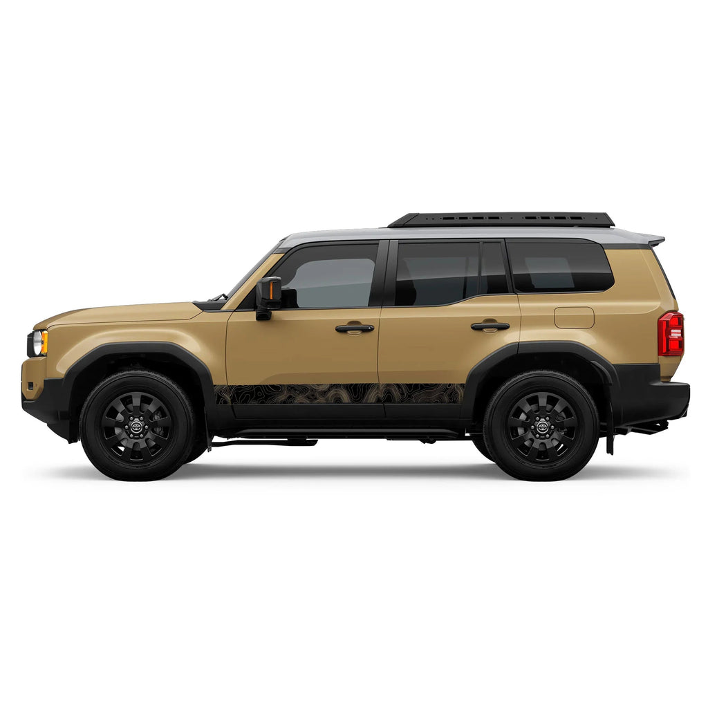 Topographic Map Lower Door Protector - 2024+ Land Cruiser StickerFab