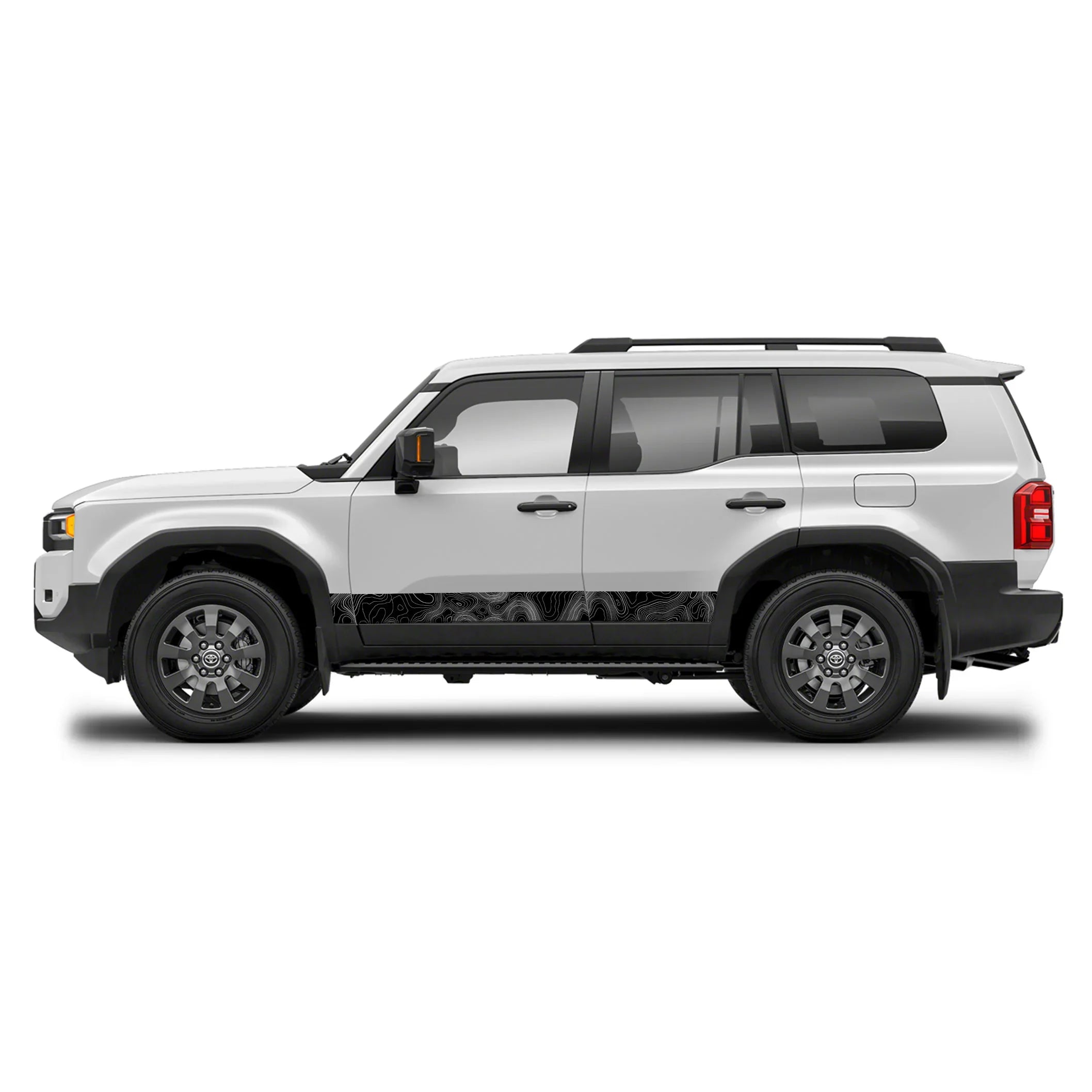 Topographic Map Lower Door Protector - 2024+ Land Cruiser StickerFab