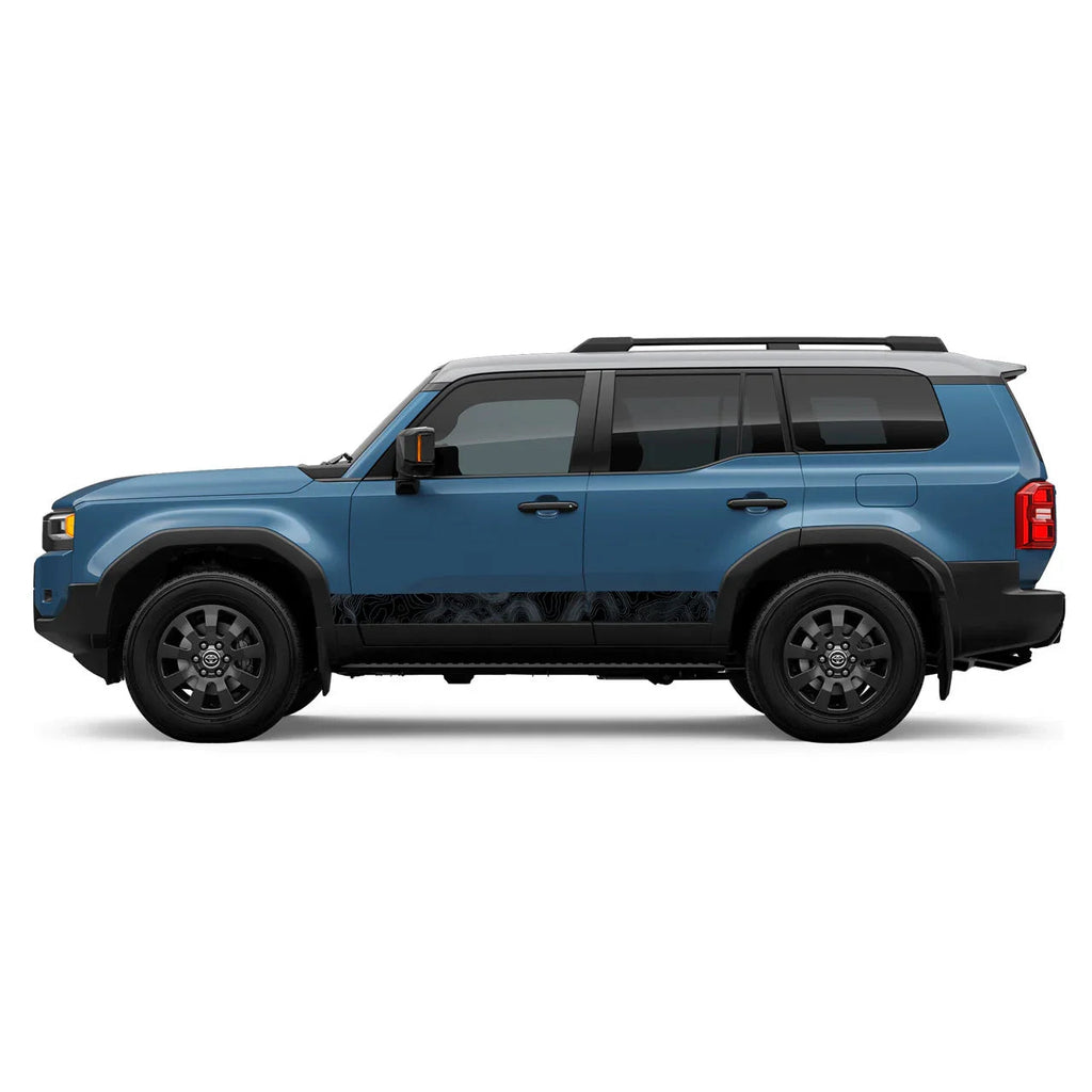 Topographic Map Lower Door Protector - 2024+ Land Cruiser StickerFab