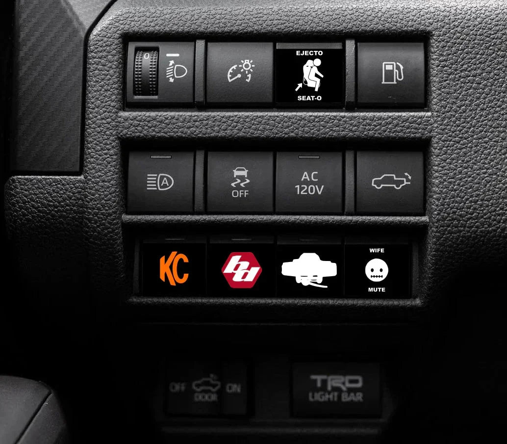Ejecto Seato Blank Button Overlay - 2024+ Land Cruiser / Tacoma / 2025+ 4Runner StickerFab