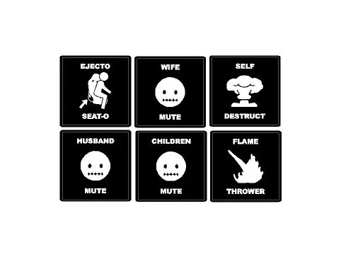 Ejecto Seato Blank Button Overlay - 2024+ Land Cruiser / Tacoma / 2025+ 4Runner StickerFab