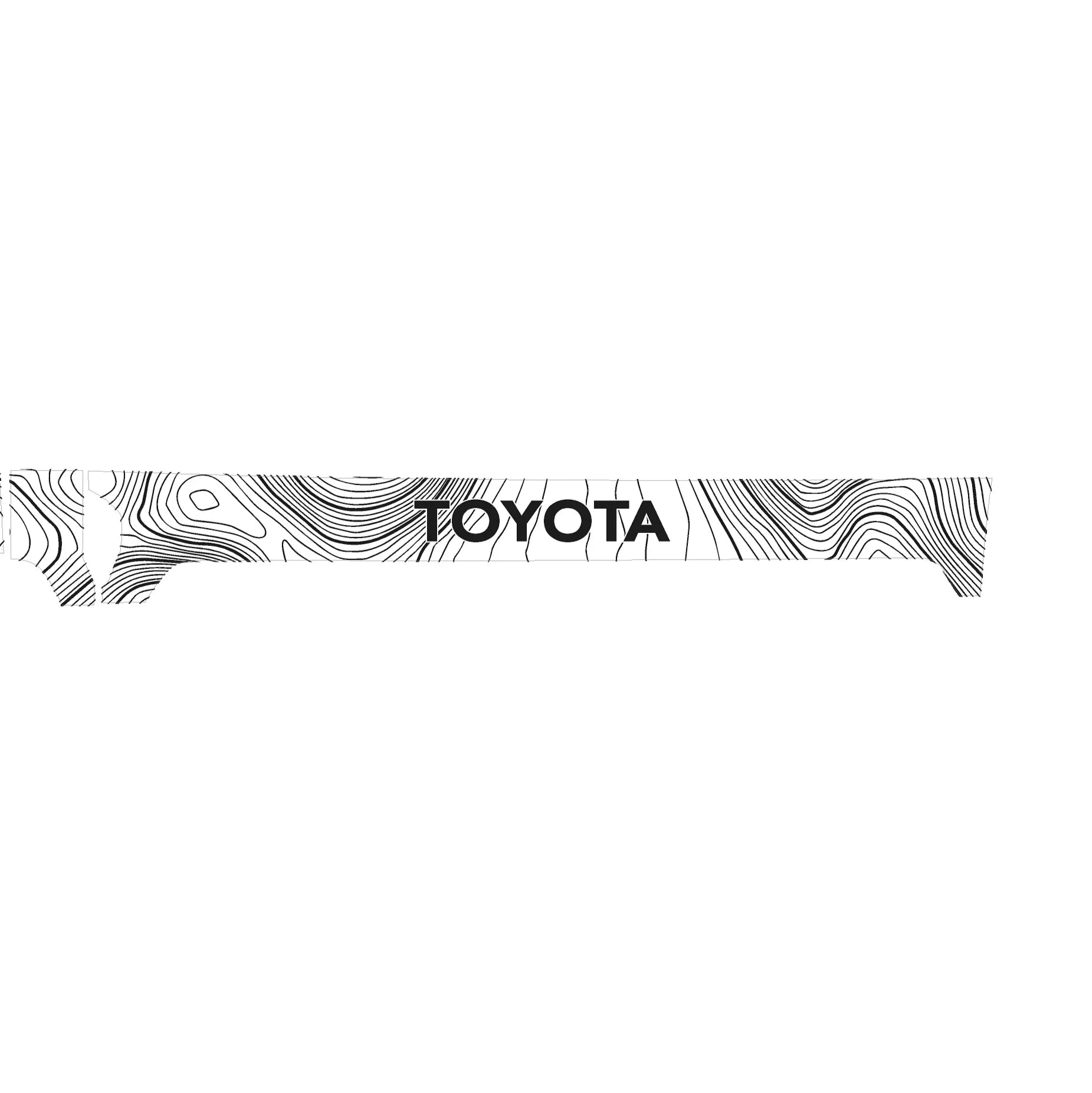 3 Piece Topographic Map Dash Overlays - 2025+ 4Runner StickerFab