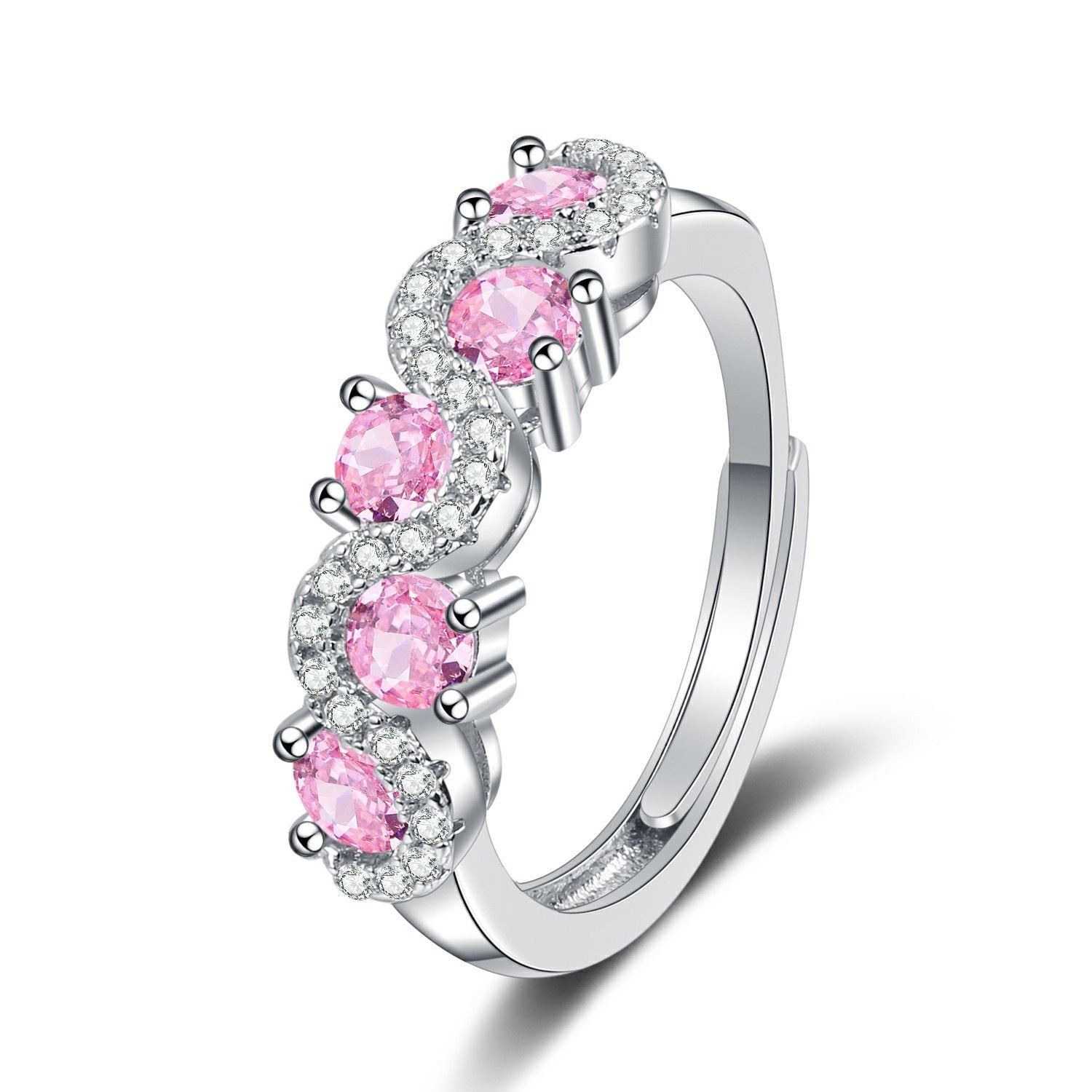 Hot Selling New Colored Gem Wave Ring, Premium Quality European Minimalist Twisted Band, Trendy Women Finger Ring Vera Lux