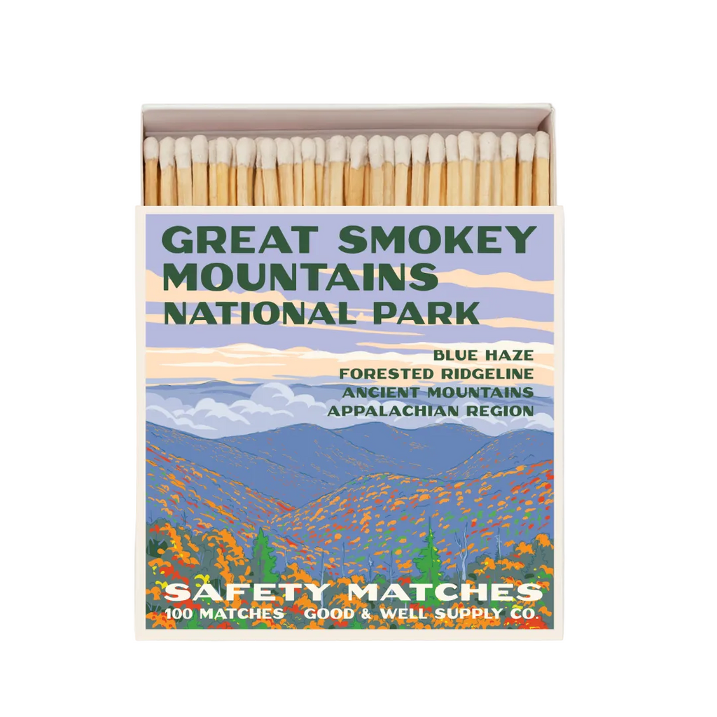 Great Smoky Mountains Vintage National Park Cabin Matches Good & Well Supply Co.