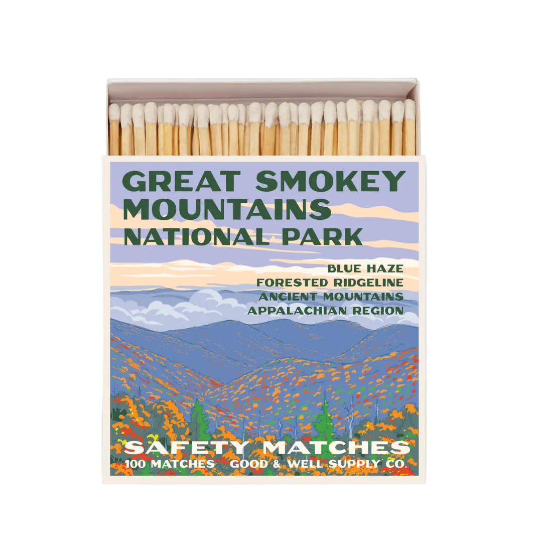 Great Smoky Mountains Vintage National Park Cabin Matches Good & Well Supply Co.