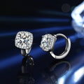 Moissanite D color s925 sterling silver square earrings Vera Lux