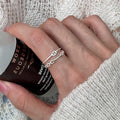 S925 Sterling Silver Women Ring, Simple Unique Design Non-Tarnish Jewelry Vera Lux