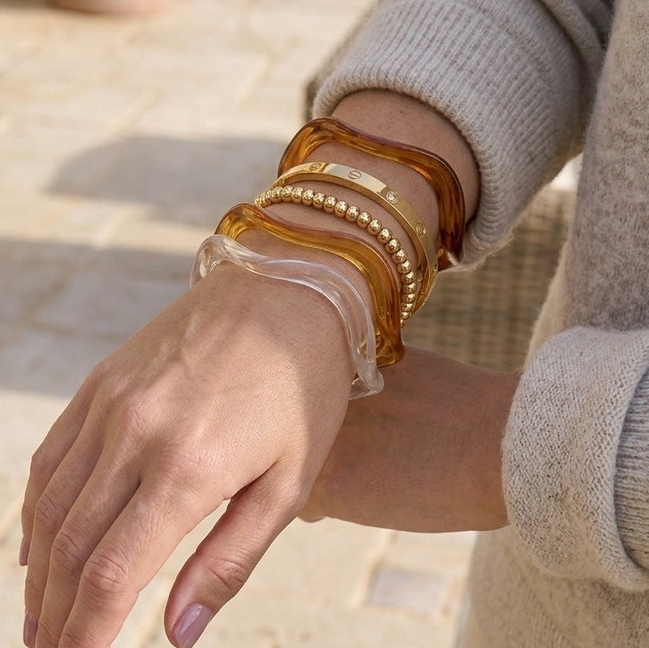 Acrylic Resin Wave Bracelet Collection Vera Lux