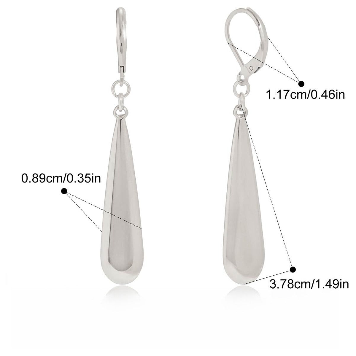 18K gold teardrop metal earrings Vera Lux