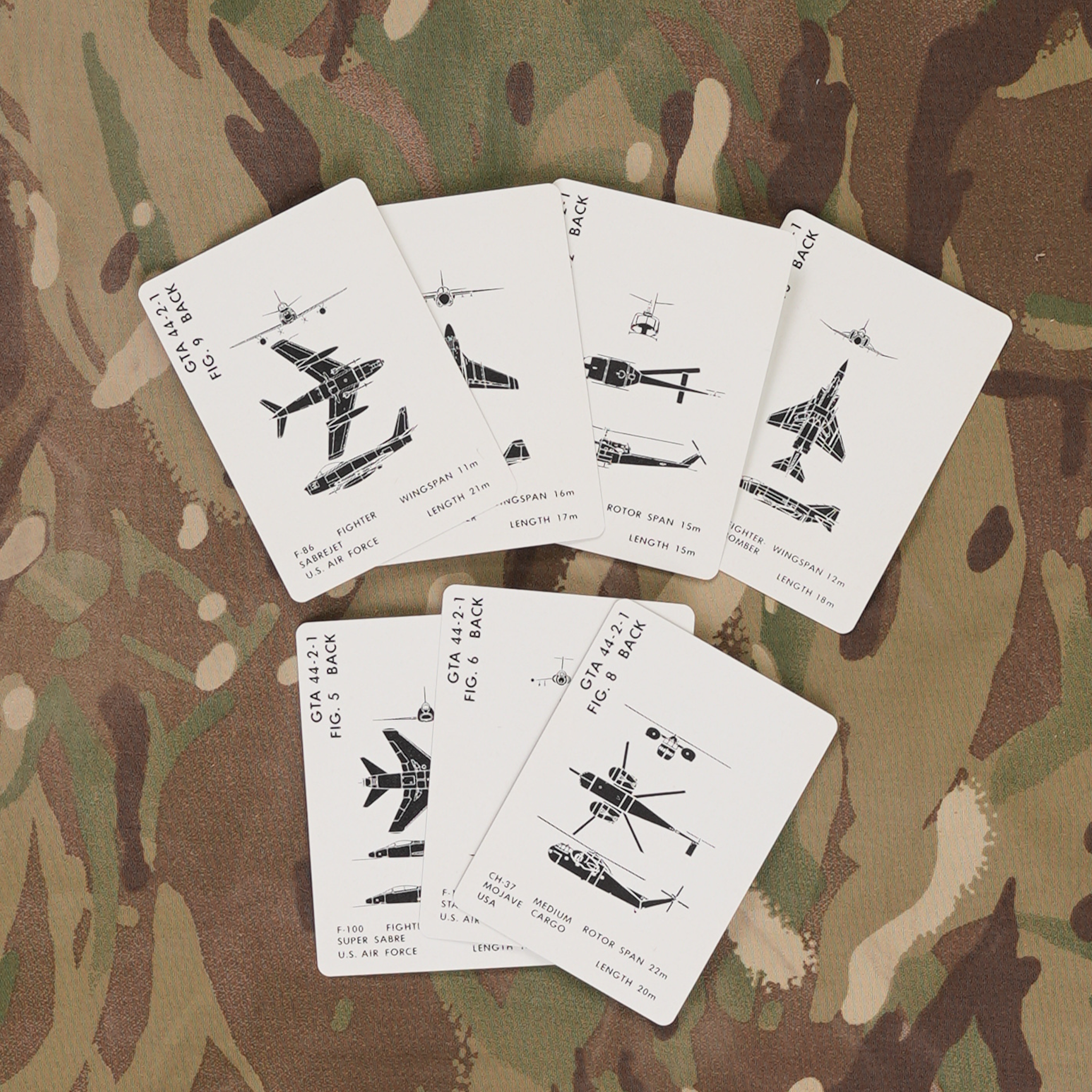Vintage Aircraft Recognition Card Deck Americana Pipedream Apparel