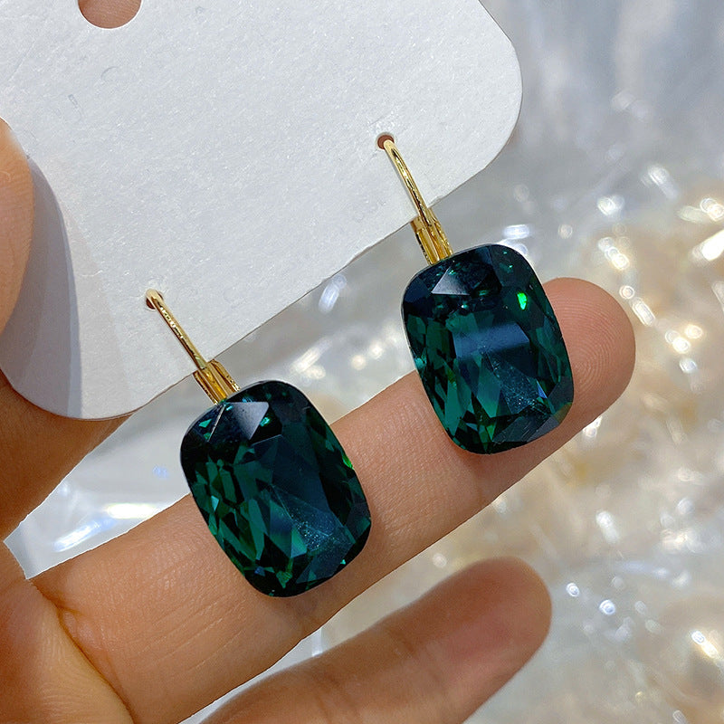 Crystal Square Ear Clips For Women Vera Lux