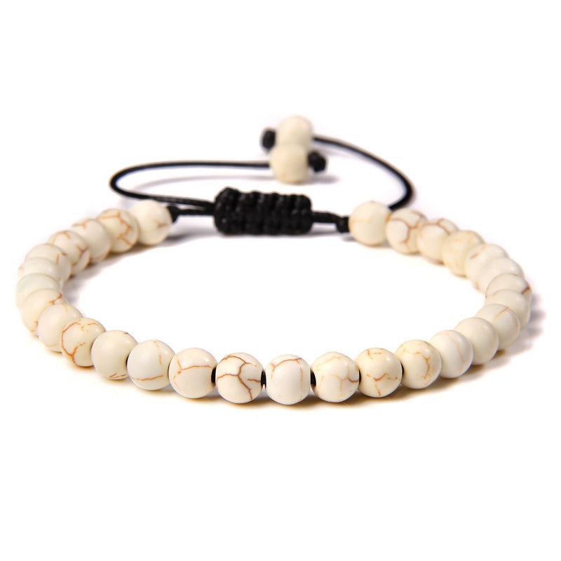 6mm Natural Stone Beads Womens Bracelet Yoga Energy Sports Vera Lux