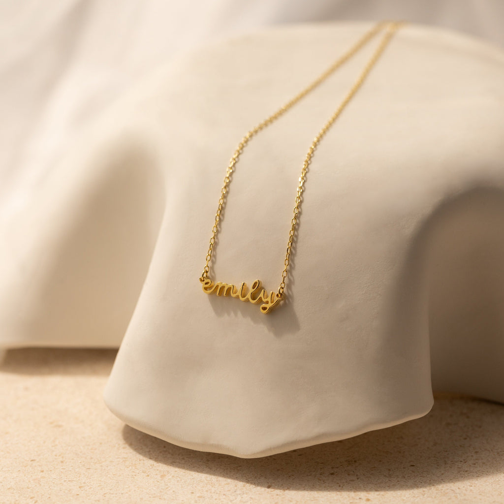Custom Minimal Script Name Necklace Vera Lux