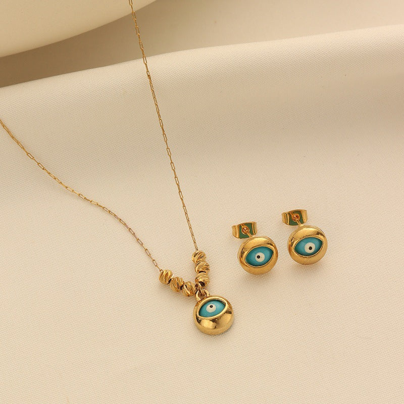 Turkish Evil Eye Pendant Jewelry Set Vera Lux