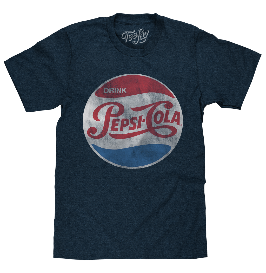 Pepsi Retro Logo T-Shirt - Navy Tee Luv