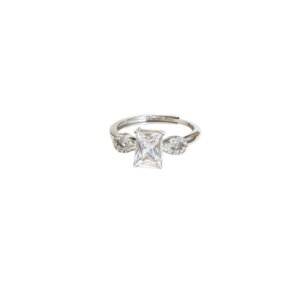 Affordable Luxury Sugar Cube Style Adjustable Ring Vera Lux