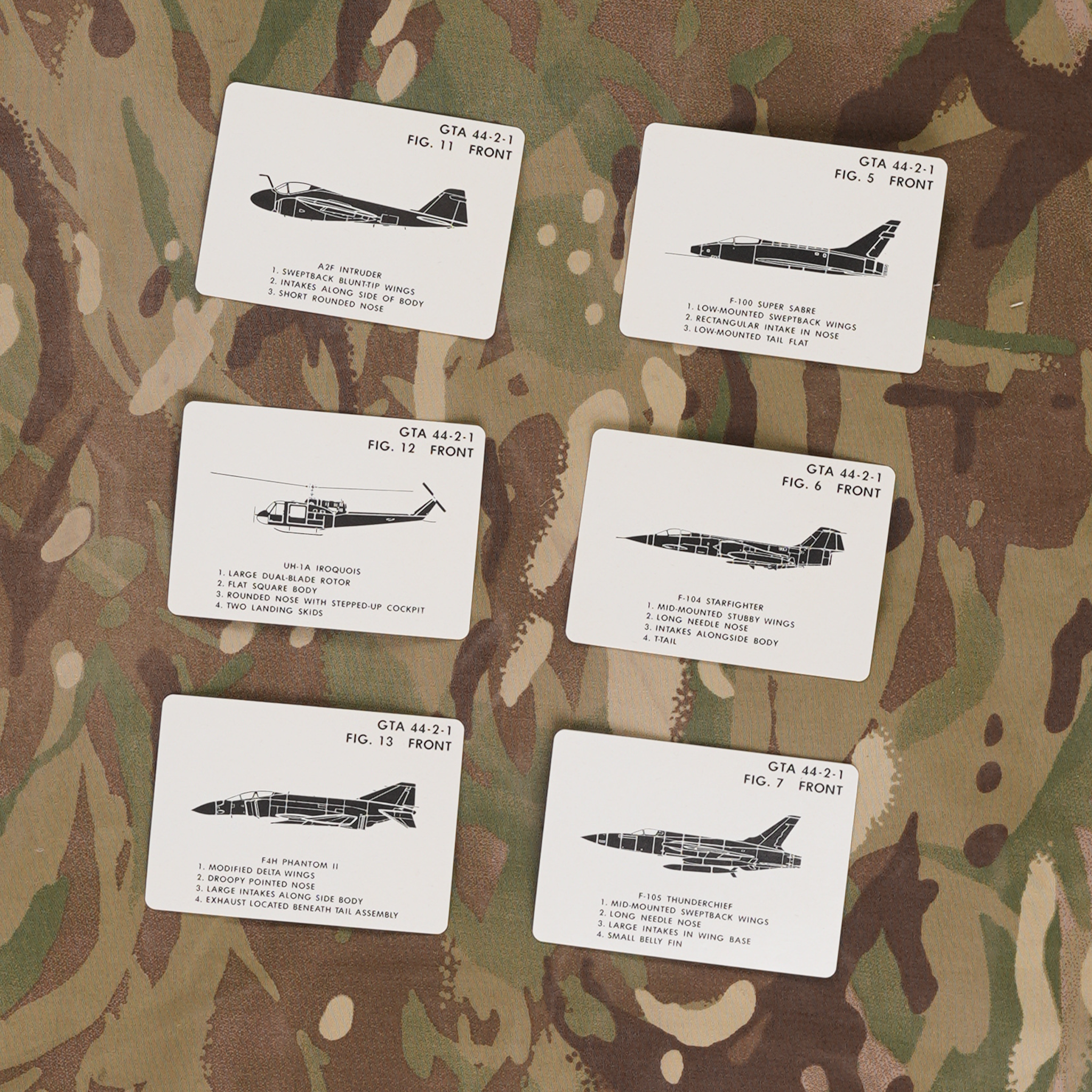 Vintage Aircraft Recognition Card Deck Americana Pipedream Apparel