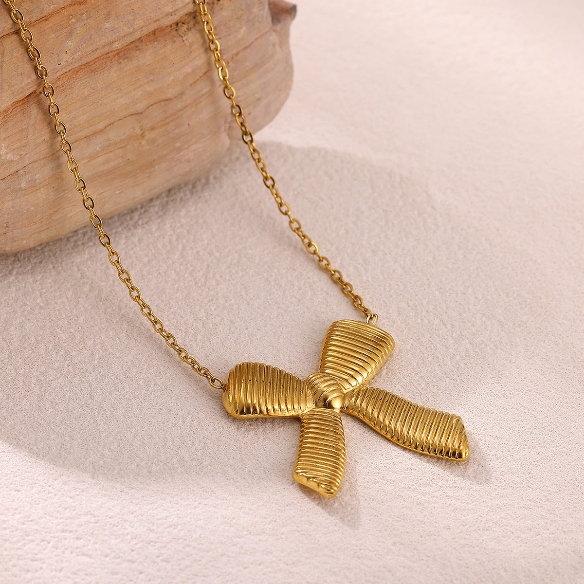 Statement Geometric Bow Tie Necklace That Wont Fade Vera Lux