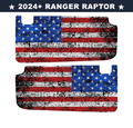 Freedom Series Sun Visor Overlays (Printed Series) - 2024+ Ranger Raptor (with Homelink) StickerFab