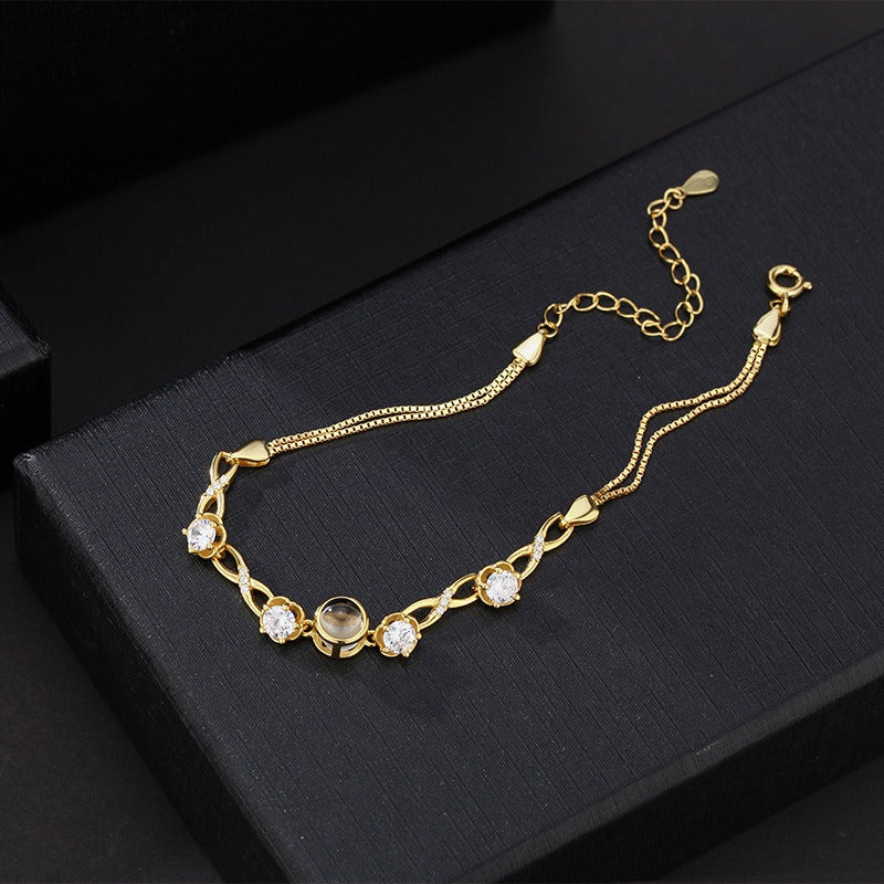 Customized Infinity Symbol Photo Projection Bracelet Vera Lux