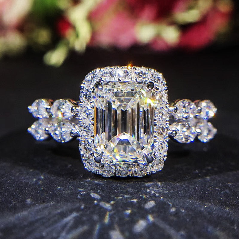 Princess Cut Simulated Diamond Ring For Women, Fancy Shape Engagement  Wedding Ring Vera Lux