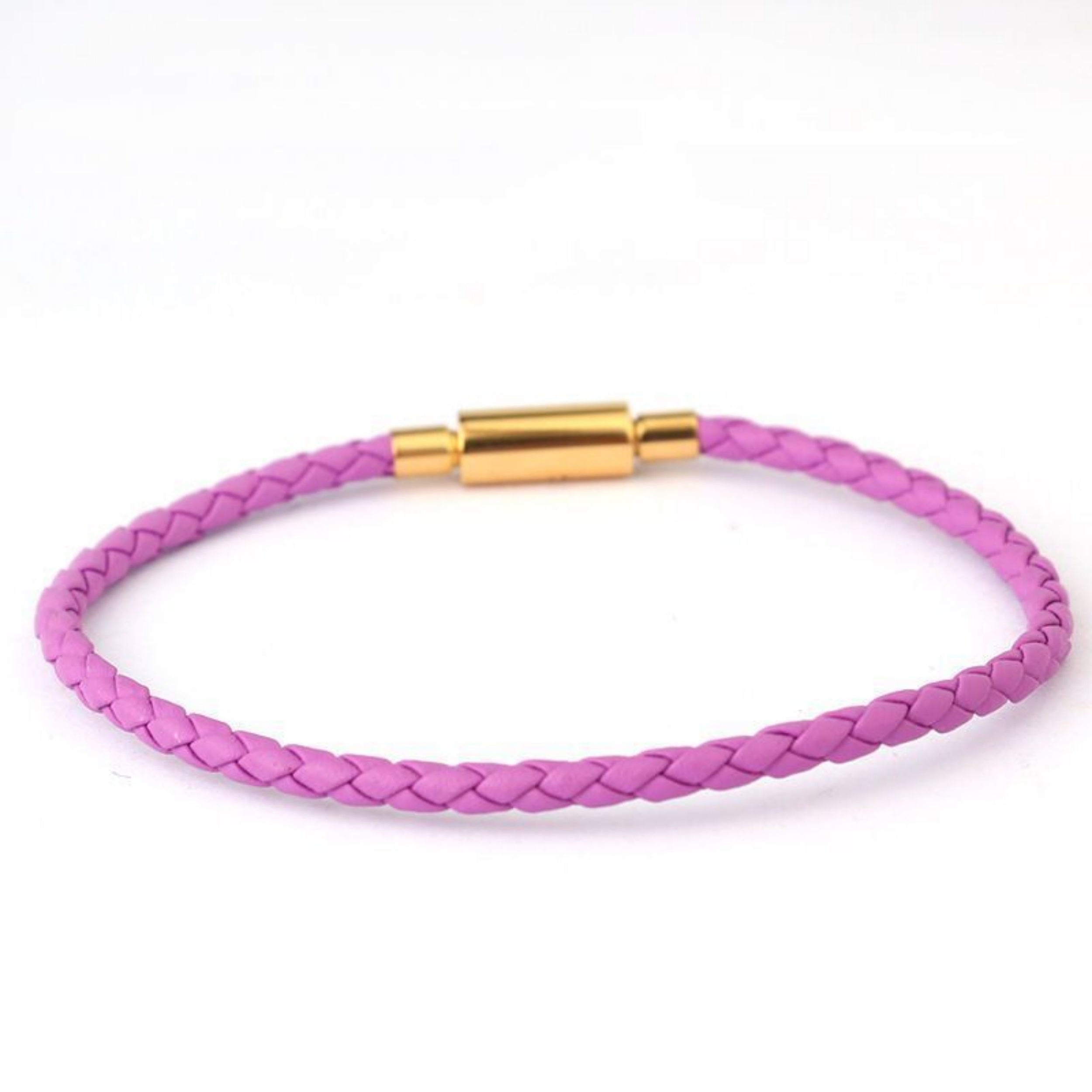 3.0mm Stainless Steel Leather Cord Bracelet With A Single Buckle And Wear-resistant Edging Vera Lux