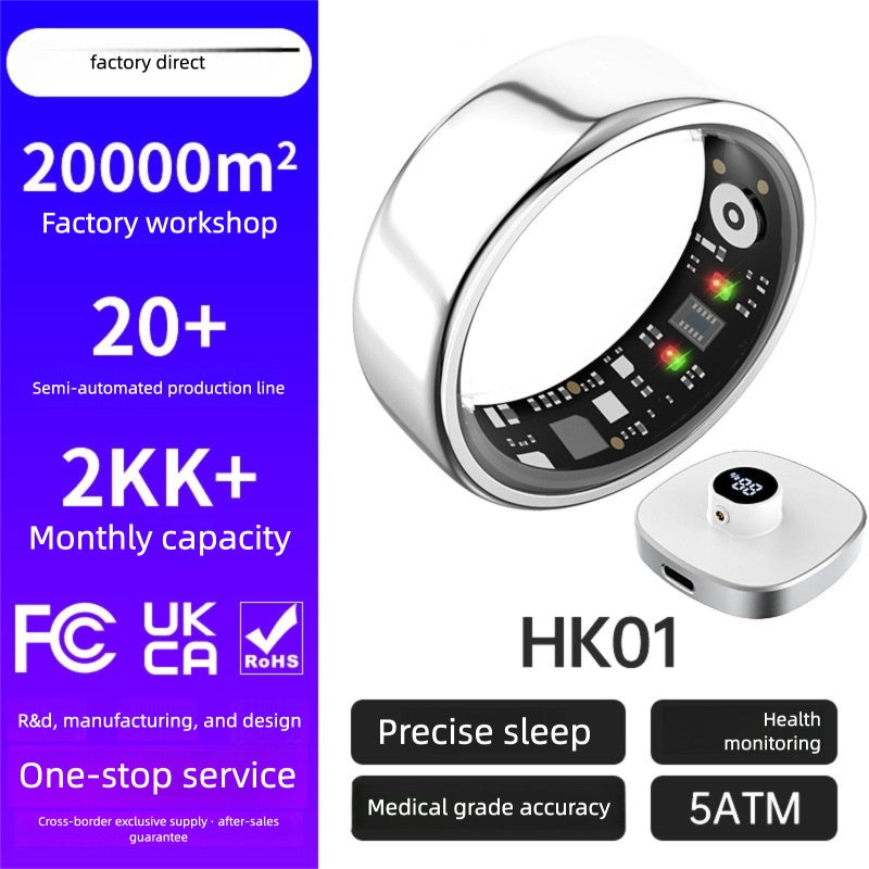 Smart Ring Heart Rate Blood Oxygen Sleep Monitor Step Counter & Female Cycle Tracker Vera Lux