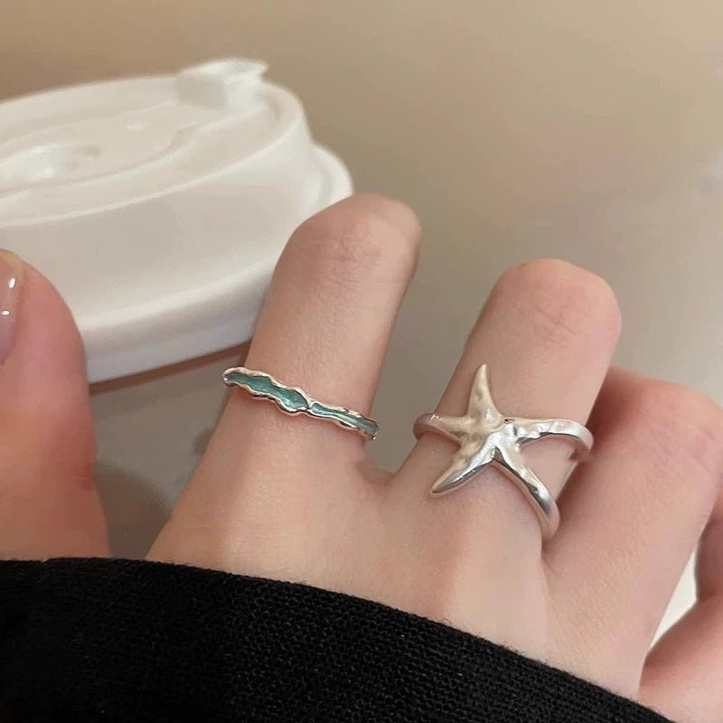 Simple Silver Star Ring For Women, Light Luxury Minimalist Index Finger Ring, Fashion Personality Jewelry Wholesale Vera Lux