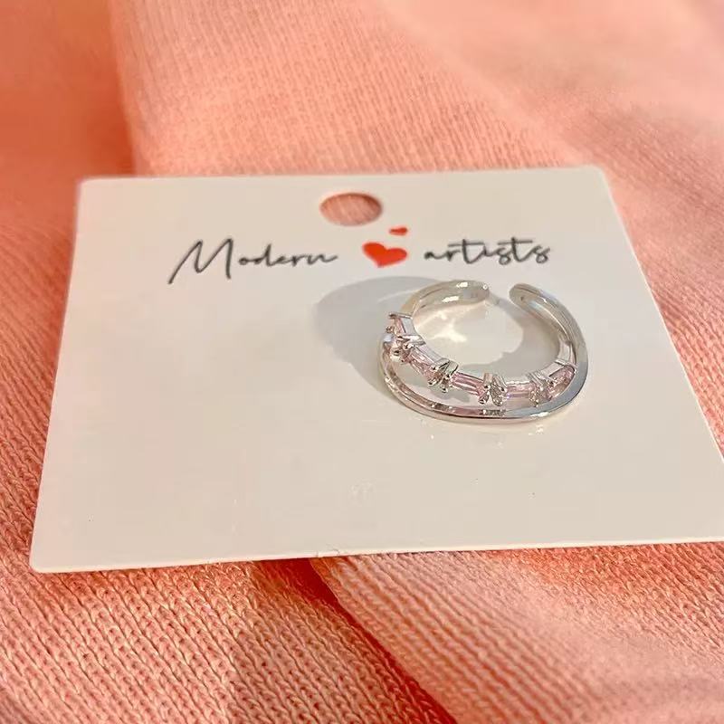 New Light Luxury Romantic Heart Zircon Ring For Women, Fashion Niche Design Sweet Couple Rings, Personalized Finger Rings Vera Lux