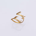 Customized Double Name Open Ring Vera Lux