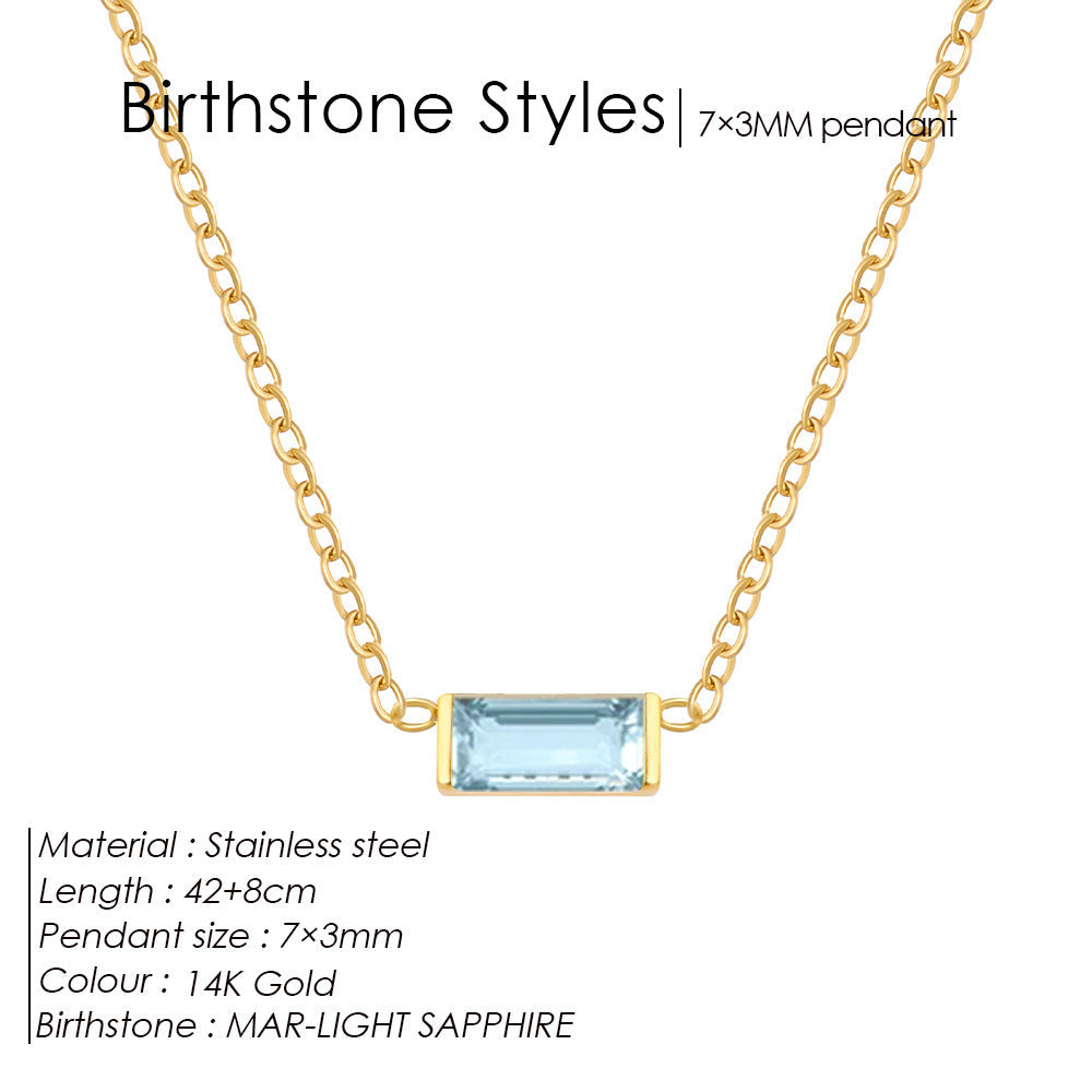18K Gold-plated Layered Choker With A December Birthstone Pendant Vera Lux