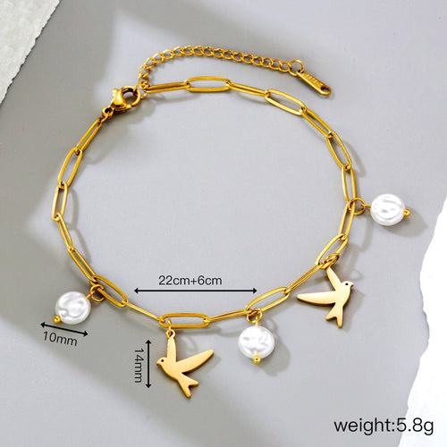 18k gold butterfly sun heart anklet shell necklace Vera Lux