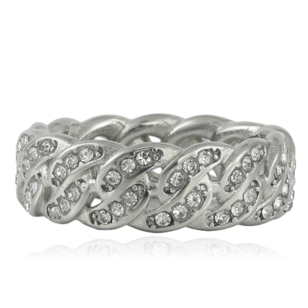 Personalized Punk Stainless Steel Chain Ring Vera Lux
