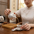 925 Sterling Silver Ornate Hand-Engraved Silver Teapot with Gemstone Accents and Wooden Handle - Handicraft Vera Lux