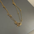 18K gold-plated titanium steel pig nose necklace Vera Lux