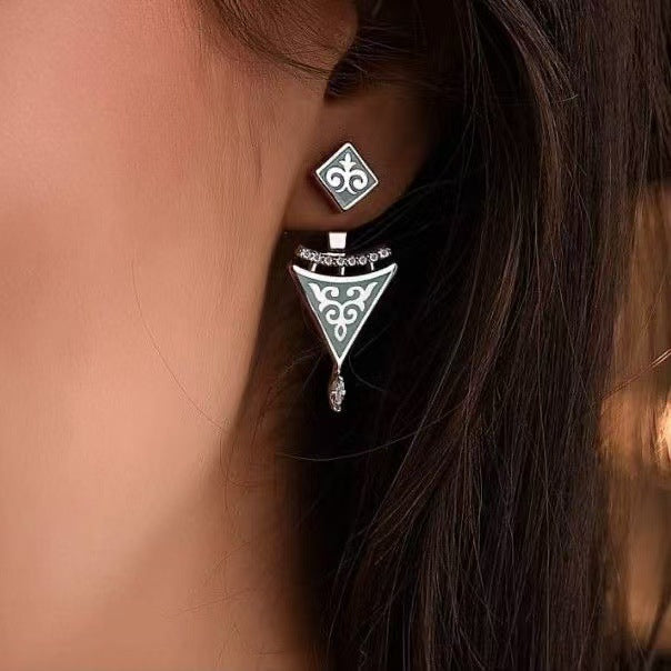 Kazakh-inspired Classic Elegant Earrings Vera Lux