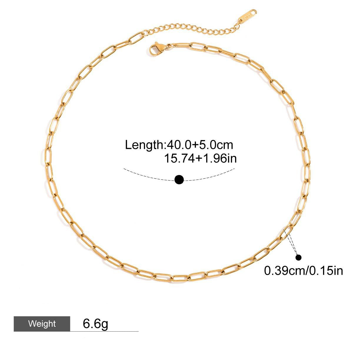 18K gold chain with gold and silver color matching design simple and elegant necklace Vera Lux