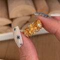 Vintage Lace Cutout Iris Ring Women, Luxury High-End Statement Index Finger Ring Vera Lux