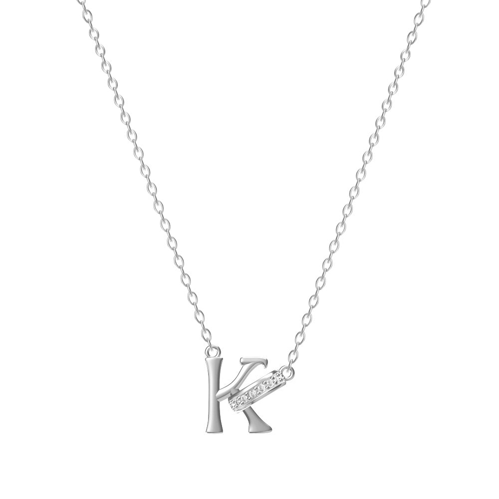 26-Letter Diamond-Embedded Unique Design Necklace For Women Vera Lux